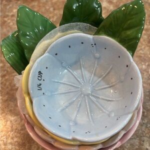 Floral Measuring Cups Set pastel colors